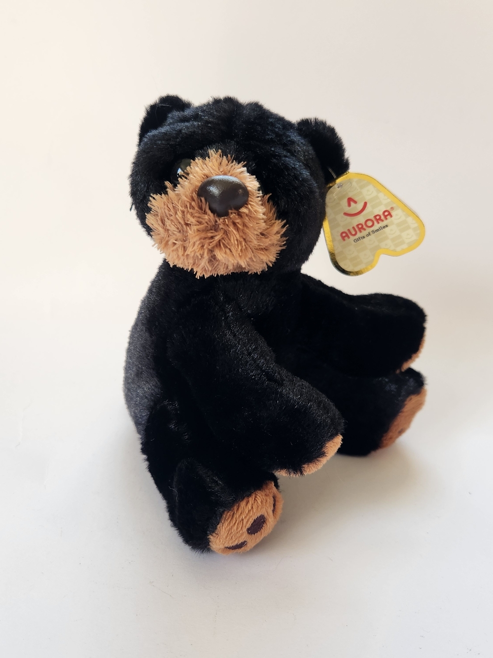 Aurora 5" Lil Ray Plush Black Bear Small Stuffed Animal Toy With Tag
